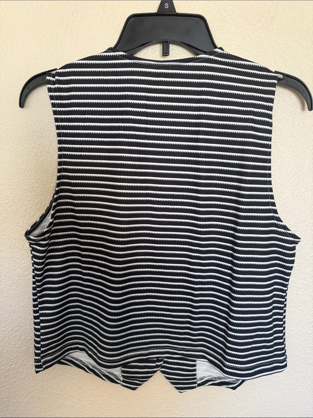 Striped Black & White Vest and Pants Set - Picture 9 of 14
